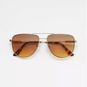 Other Stories Stylish Tinted Aviator Sunglasses